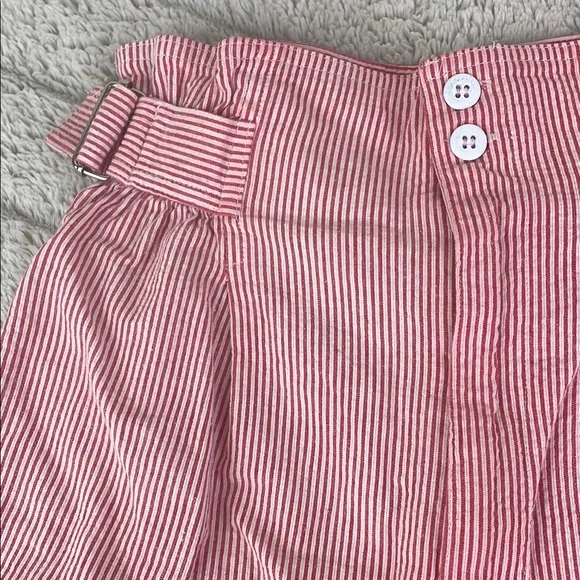 Vintage 90s Esprit Sport Seersucker Paper Bag Shorts - Picture 2 of 6